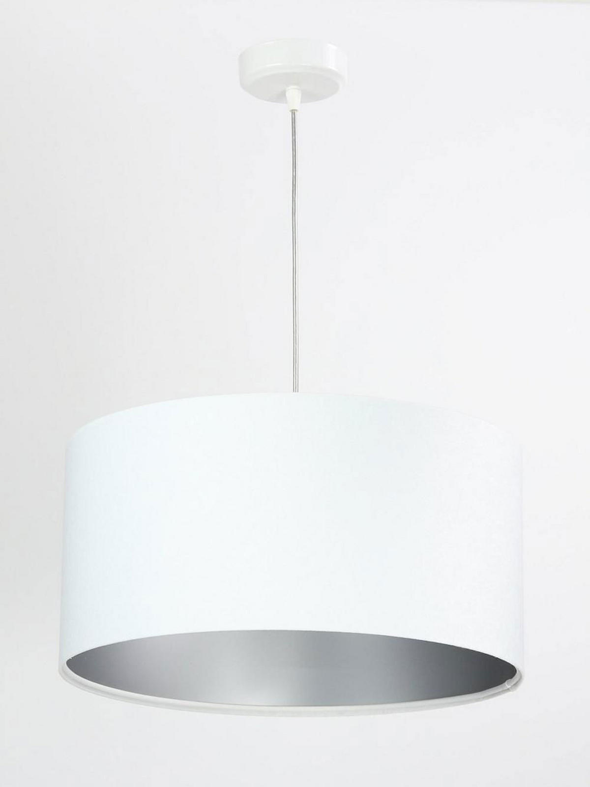 HÄNGELEUCHTE Silber 40/20 cm - Silberfarben/Weiß, Kunststoff (40/0.6/20cm) - ONZENO