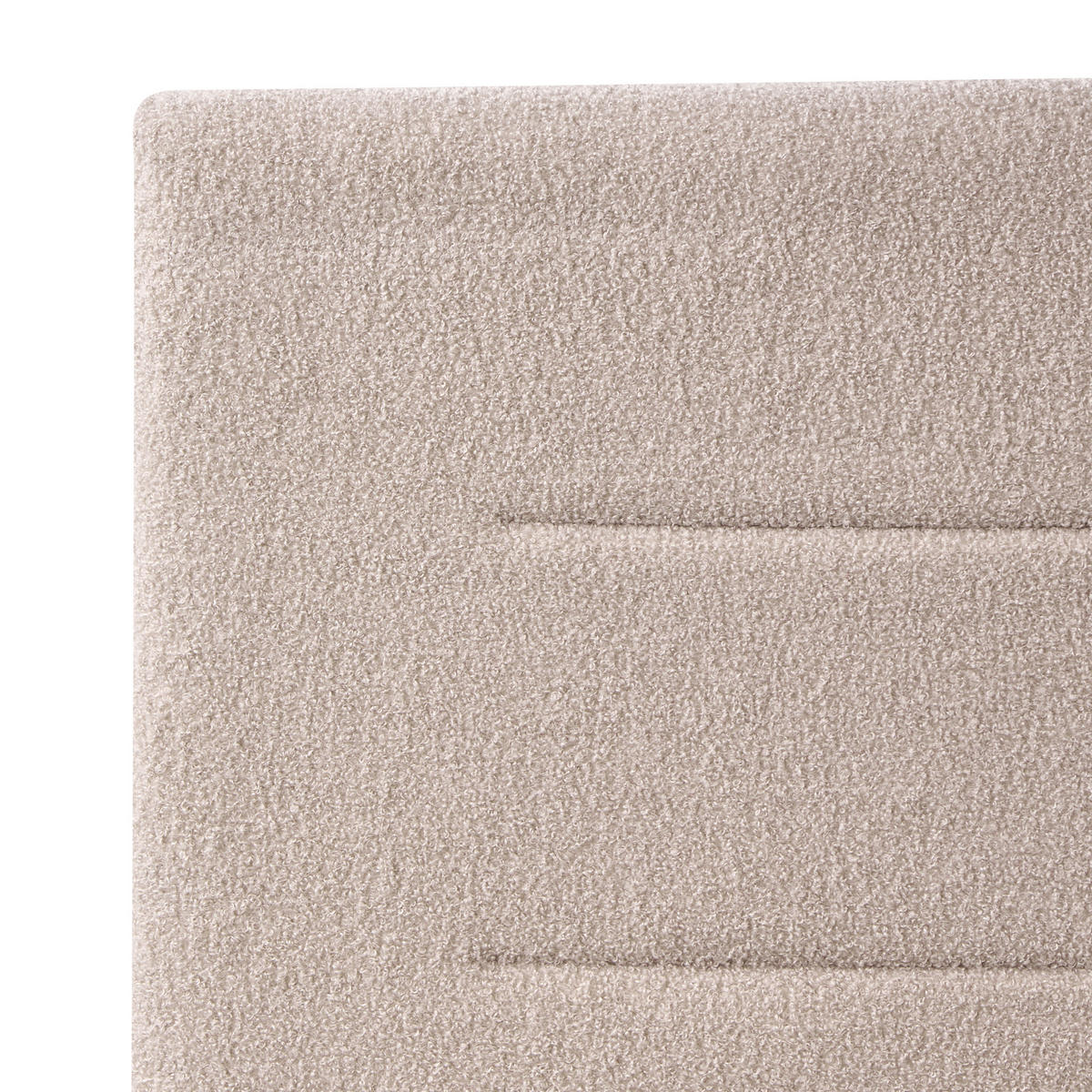 BETT mit Stauraum 180/200 cm Bouclé Beige Massognes - Beige, Textil (180/200cm) - Beliani