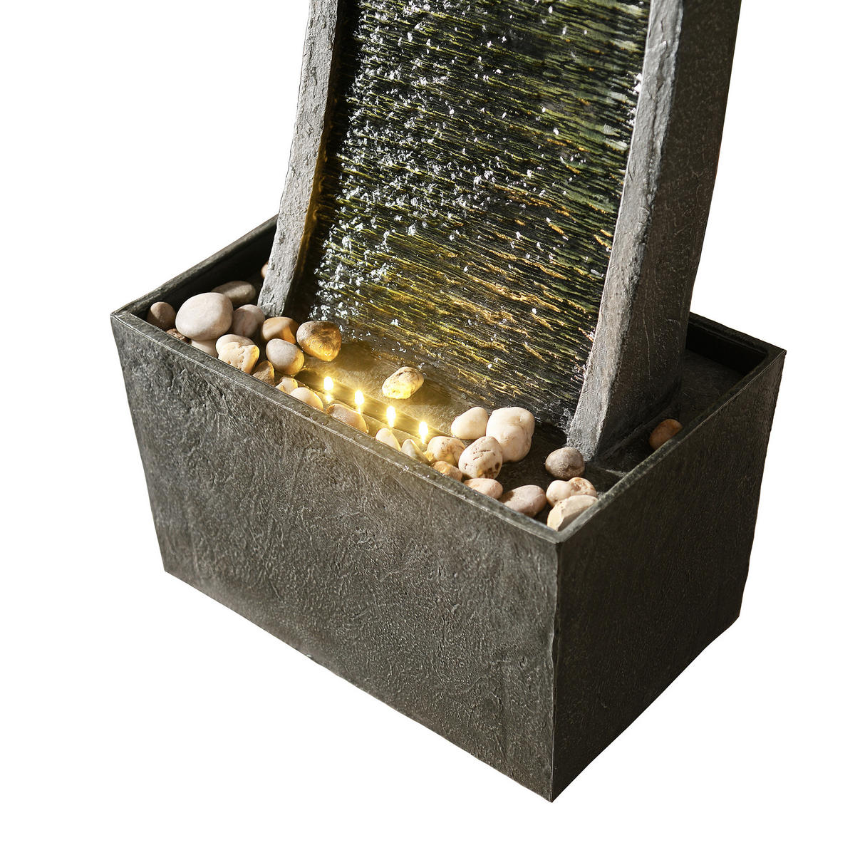 GARTENBRUNNEN 98cm - Schwarz, Kunststoff (34/22/98cm) - Teamson Home