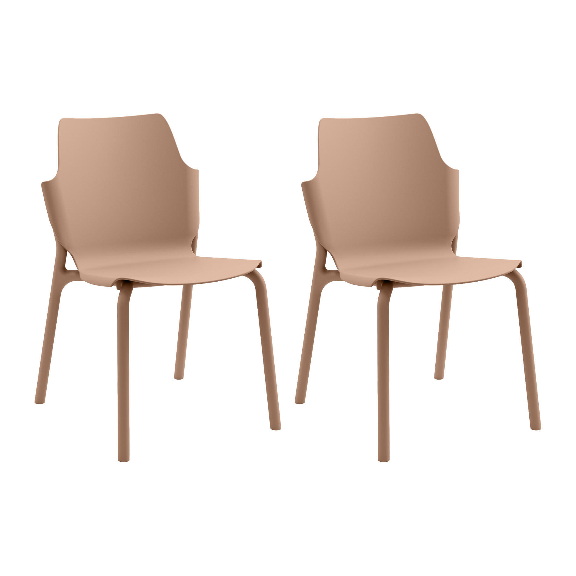 GARTENSTUHL Mokkabraun 56/47/83 cm 2er-Set - Braun, Kunststoff (56/83/47cm) - Mobili Rebecca
