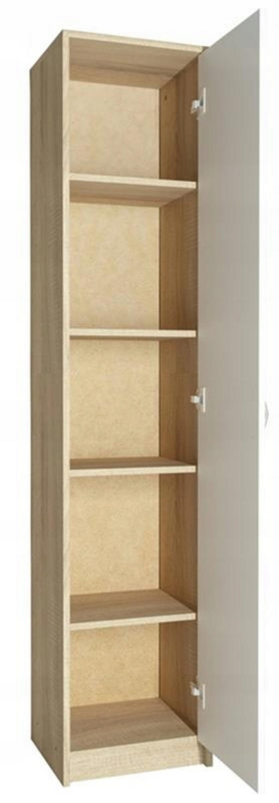 BÜCHERREGAL R8 Sonoma Eiche-Weiß 39/35/180 cm - Weiß/Sonoma Eiche, Holzwerkstoff (39/180/35cm) - Matkam Möbel