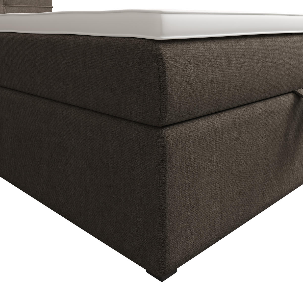 BOXBETT FADO 1 90x200, mit Matratze H3 und Topper, Cosmic 03 - Braun, Holz/Kunststoff (90/200cm) - Bedante