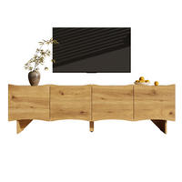 TV-ELEMENT mit 4 Türen 155 x 36 x 47 cm Holzoptik Natural - Braun, Holzwerkstoff (36/47/155cm) - Beauniv