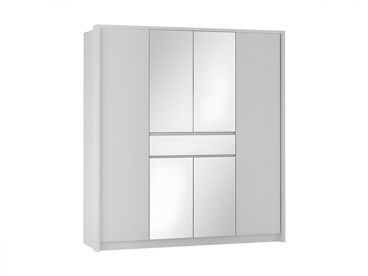 KLEIDERSCHRANK - 200 cm x 65 cm - Holz, Platte - Weiß ZADIA - Weiß, Holz (200/217/65cm) - Vente-Unique