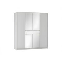 KLEIDERSCHRANK - 200 cm x 65 cm - Holz, Platte - Weiß ZADIA - Weiß, Holz (200/217/65cm) - Vente-Unique