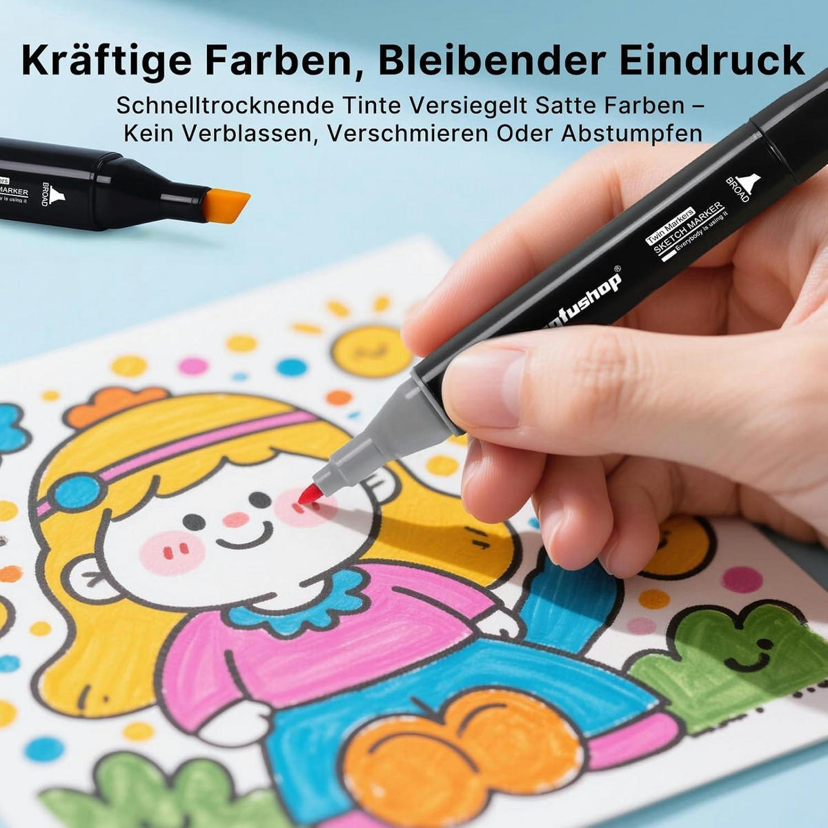 MARKER Stifte Set 120 Farben Twin Tip - Multicolor, Kunststoff (15/10/16cm)