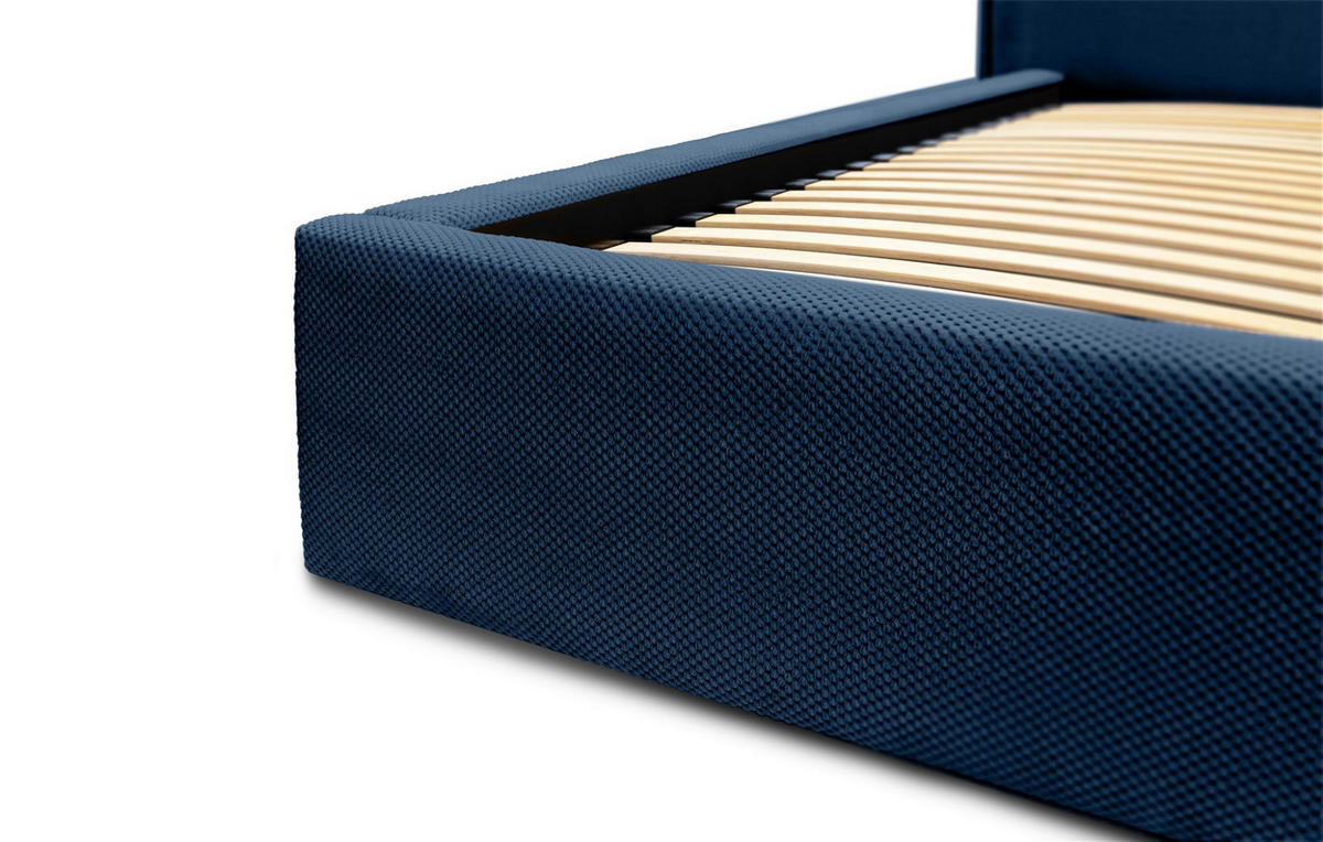 POLSTERBETT Amada In Pop - Blau, Holzwerkstoff/Textil (180/200cm) - Fun Möbel