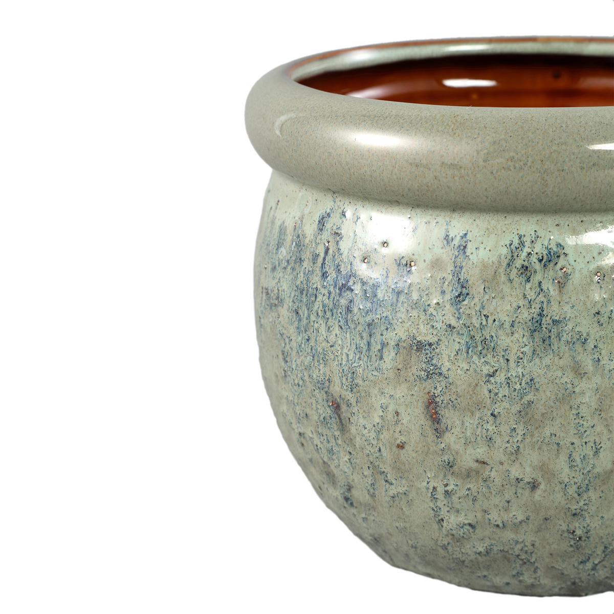 TOPF Jena Grün 19.5/19.5/16cm - Grün, Keramik (16cm) - PTMD Collection