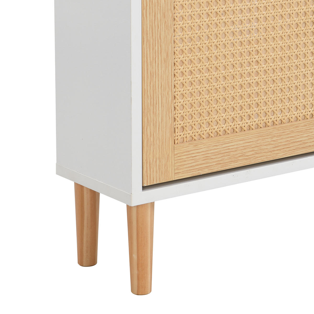 SCHUHSCHRANK aus MDF 90x125x17cm in Natur mit 3 Klappen & Schublade - Naturfarben, Holzwerkstoff (90/125/17cm) - Modfu