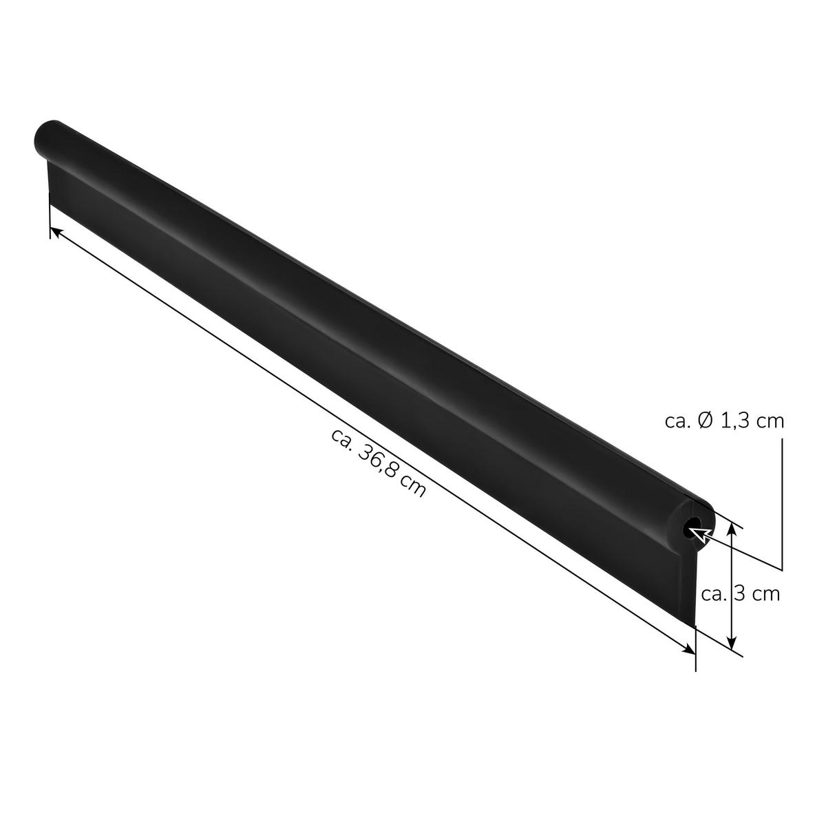 BODENABZIEHER Ersatzlippe, schwarz - Schwarz, Kunststoff (36.8/3/1.4cm) - bremermann