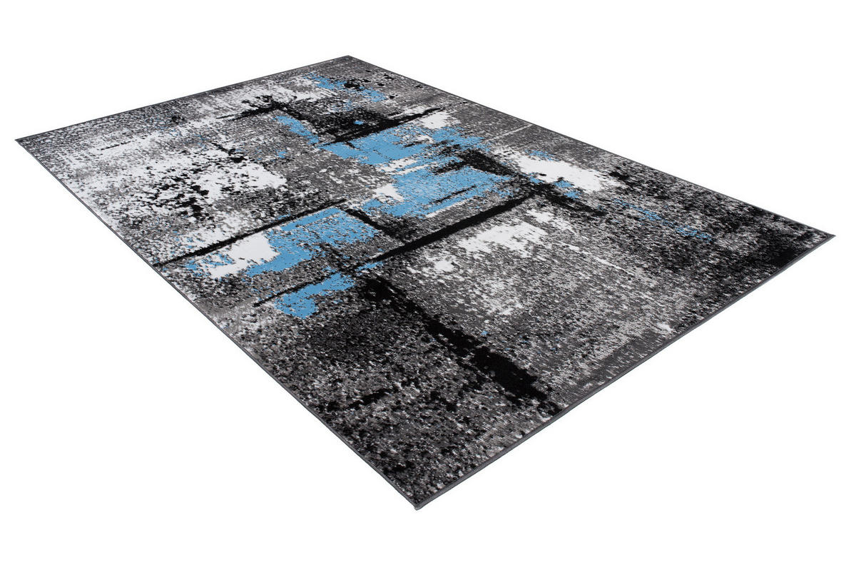 TEPPICH MAYA Blau Meliert Streifen Splash 250/300 cm - Blau, Textil (250/300cm) - Tapiso