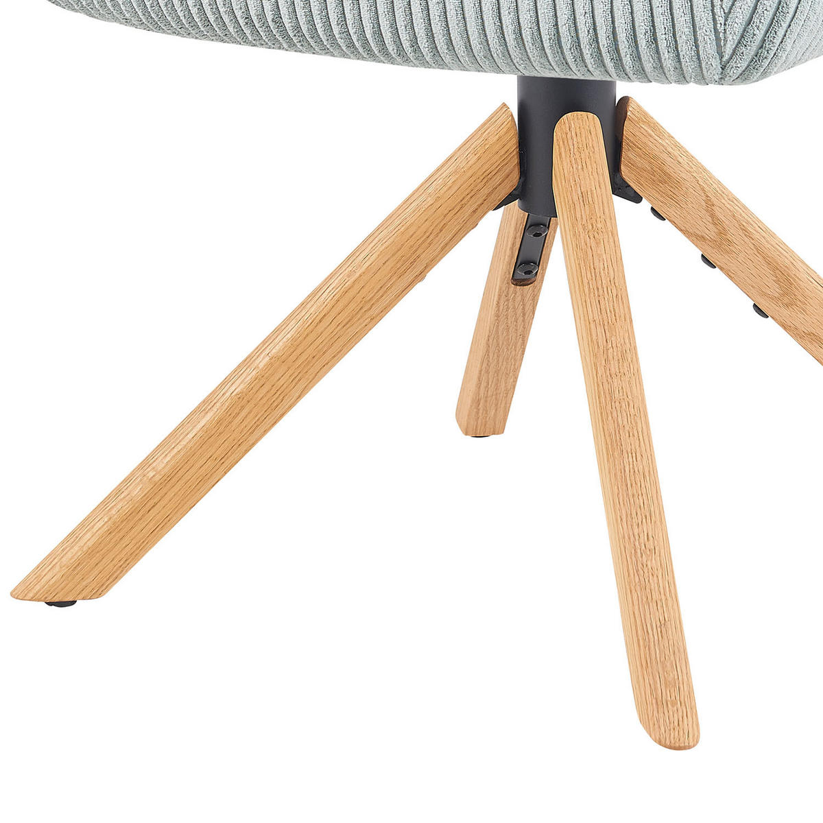ARMLEHNSTUHL Mika-Luis 2er-Set - Honigeiche/Hellblau, Eichenholz/Holz (60/82/61cm) - DUBI Möbel