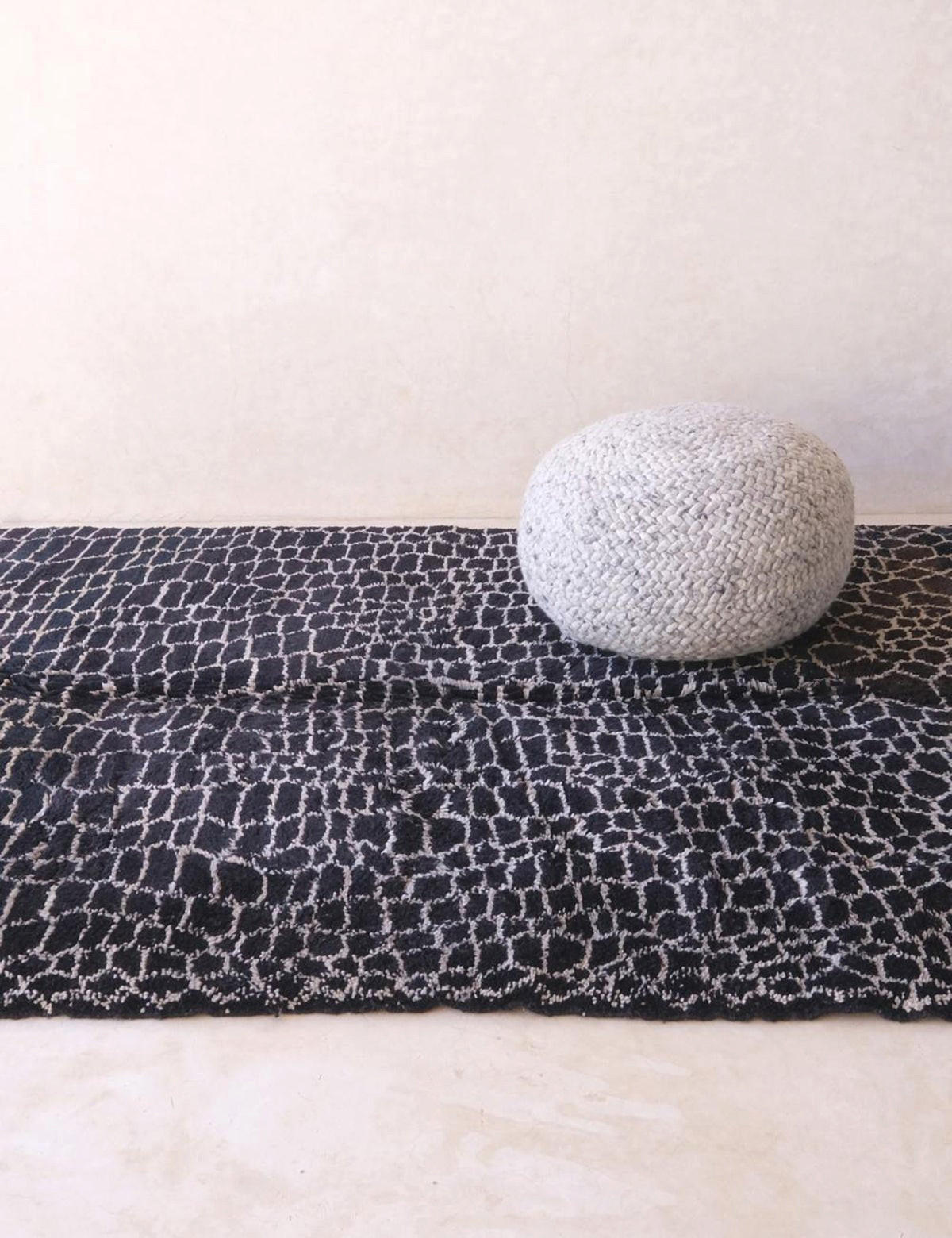 BERBERTEPPICH besonders dick und modern 200x 300 cm - Schwarz, Naturmaterialien (200/300cm) - AFK Living