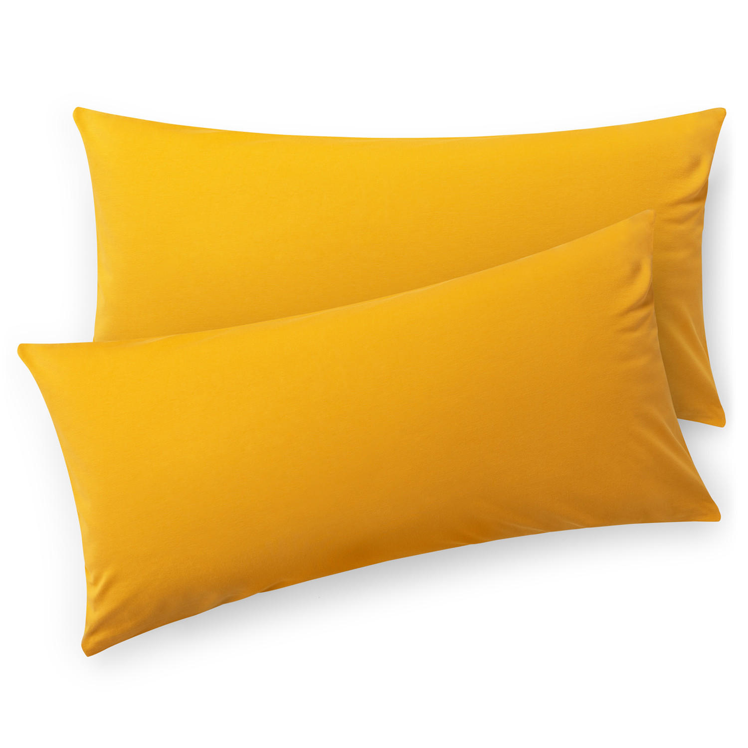 KISSENBEZUG Agneta 50/50 cm, 2er-Set, 100% Baumwolle, Gelb - Gelb, Textil (70/50cm) - Blumtal