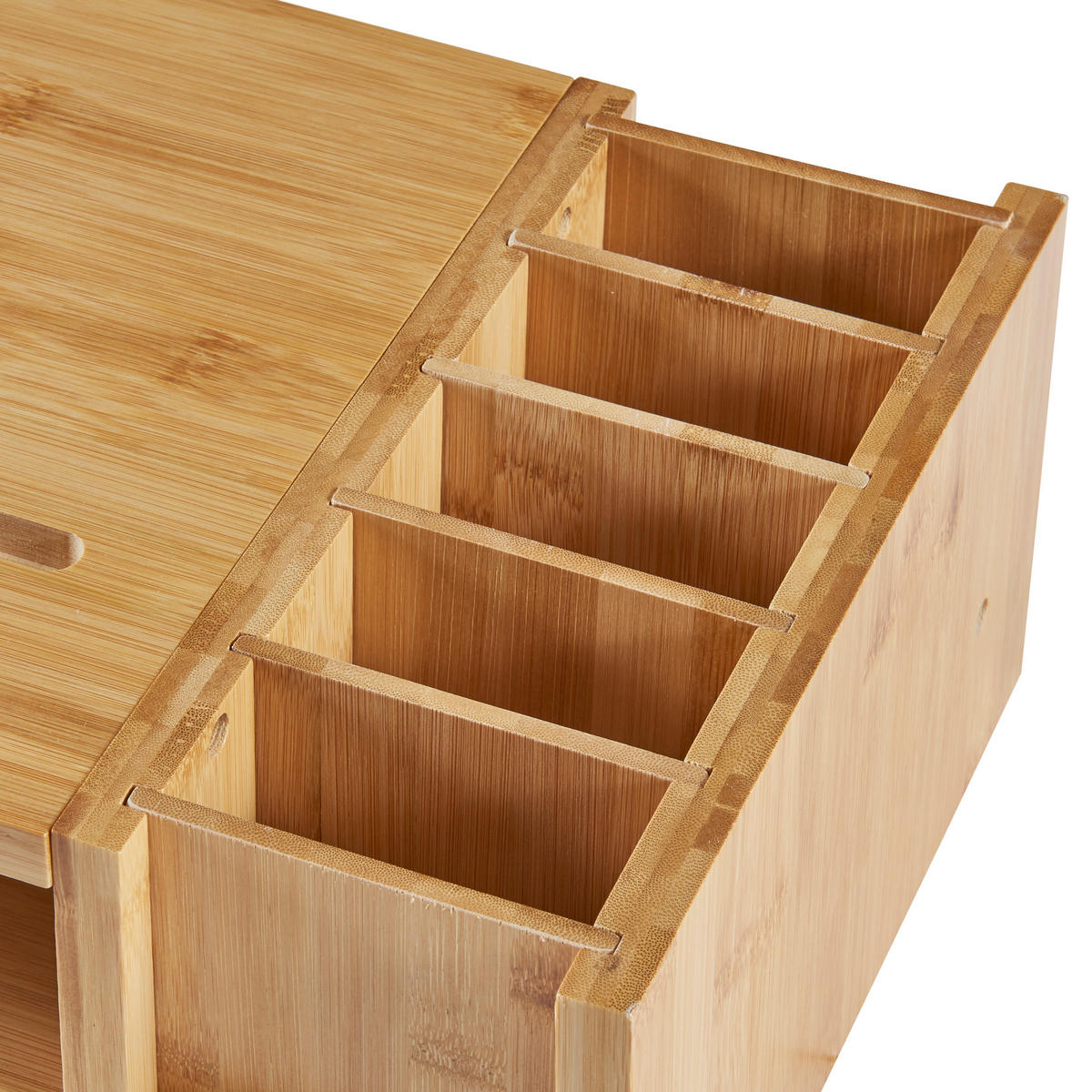 MONITORSTÄNDER Hartola - Naturfarben, Holz (28/65/15cm) - [en.casa]