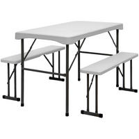 BIERZELTGARNITUR für 4 Personen, 112/61cm, Weiß - Weiß, Kunststoff - Amanka