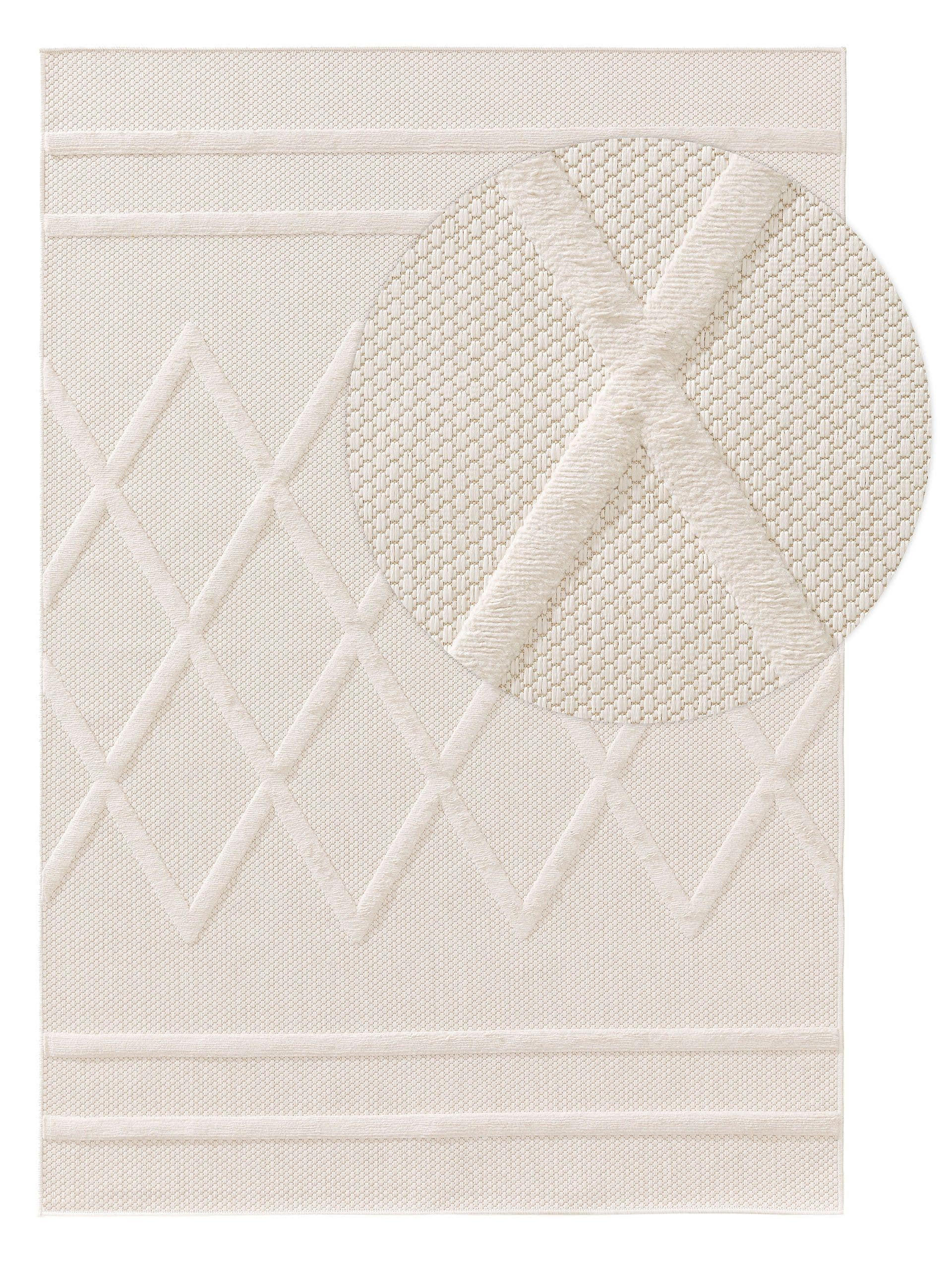 OUTDOORTEPPICH Bonte Cream 240x340 cm - Creme, Textil (240/340cm) - benuta Nest