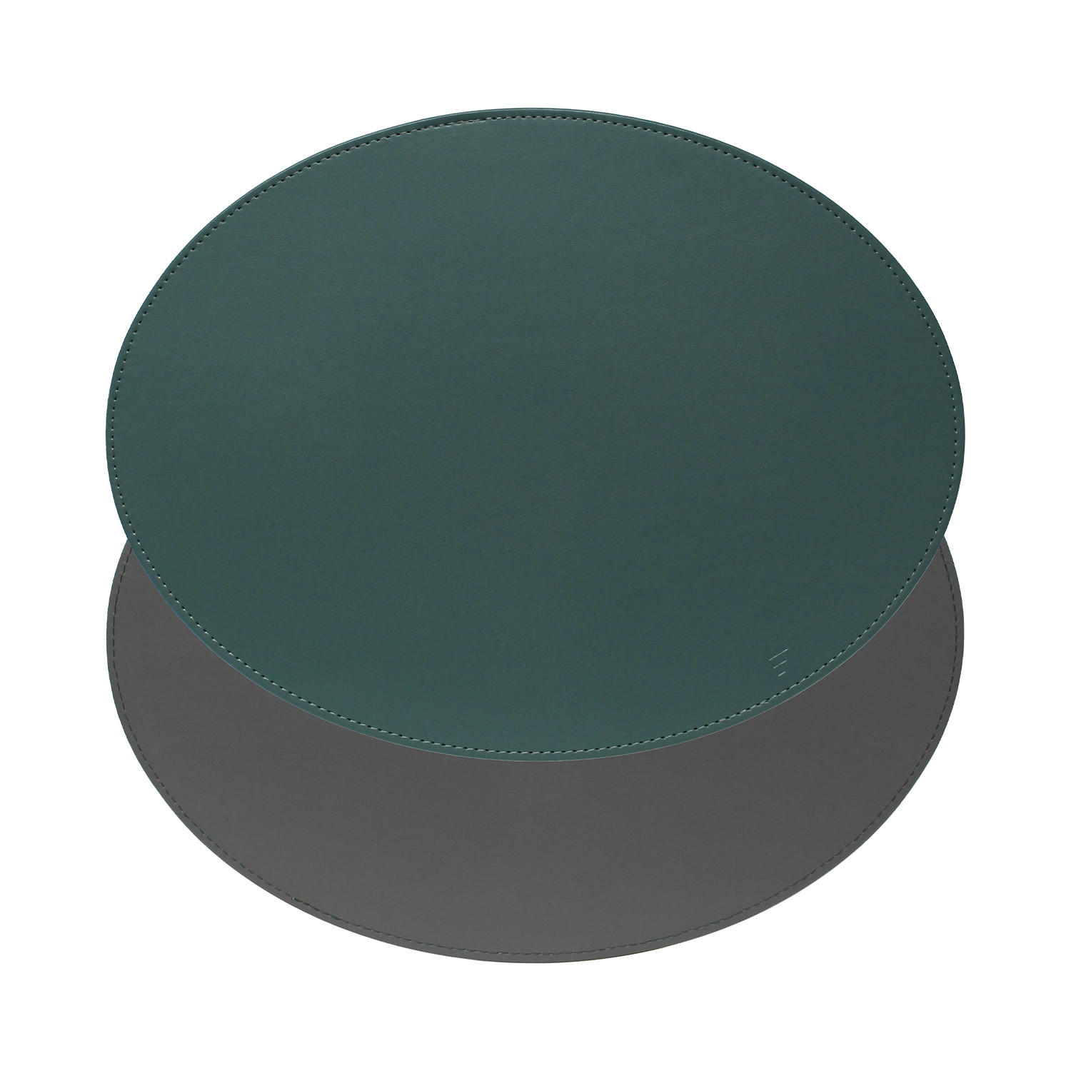 PLATZSET, Oval, Petrol/Anthrazit 45 x 34 cm - Petrol, Textil (45/35/0.5cm) - Freeform