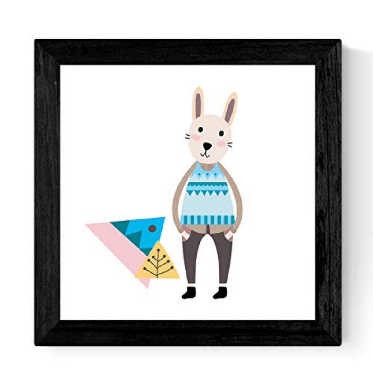 POSTER Set mit 4 skandinavischen modernen Tieren in der Stadt 20x20cm Rahmenlos - Klar, Papier (20/3cm) - Nacnic