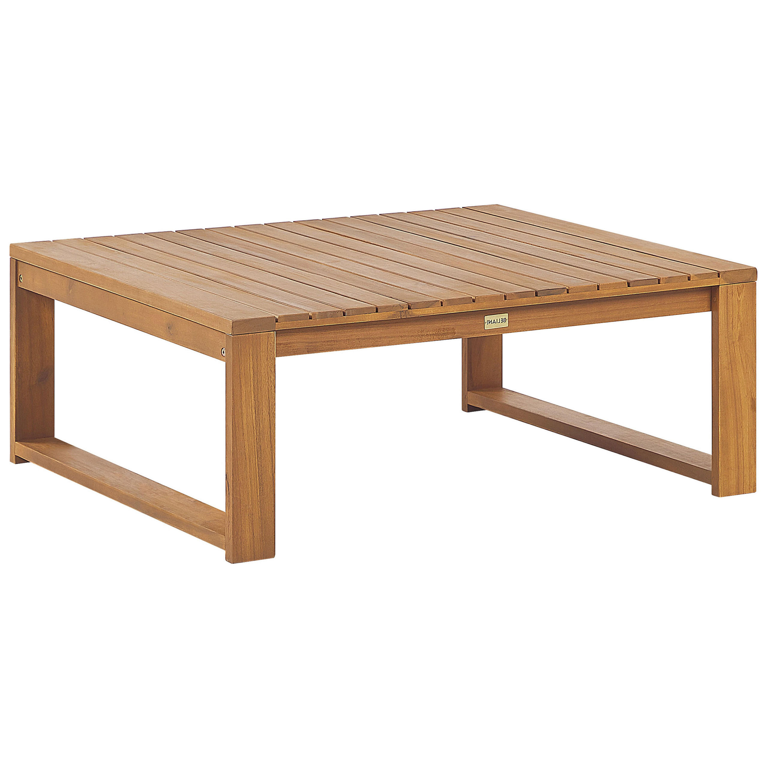 GARTENTISCH FSC® zertifiziertes Akazienholz Heller Holzfarbton Timor - Hellbraun, Holz (90/75/35cm) - Beliani