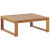 GARTENTISCH FSC® zertifiziertes Akazienholz Heller Holzfarbton Timor - Hellbraun, Holz (90/75/35cm) - Beliani