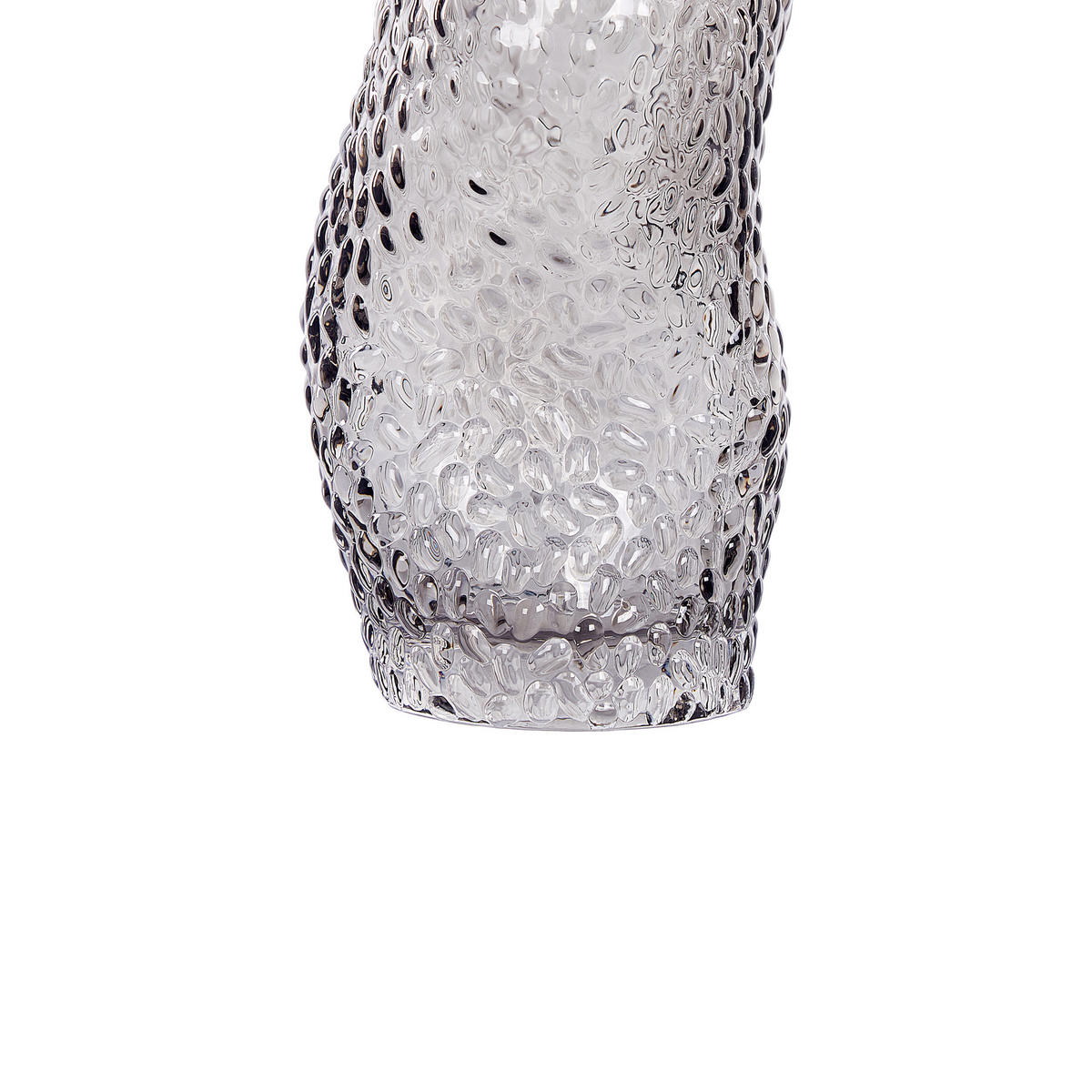 BLUMENVASE Glas grau Dytiko - Grau, Glas (31cm) - Beliani