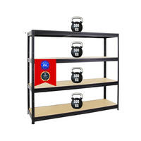 SCHWERLASTREGAL Dino 180x200x60 cm Fachlast 500 kg Schwarz - Schwarz, Metall (200/180/60cm) - PROREGAL