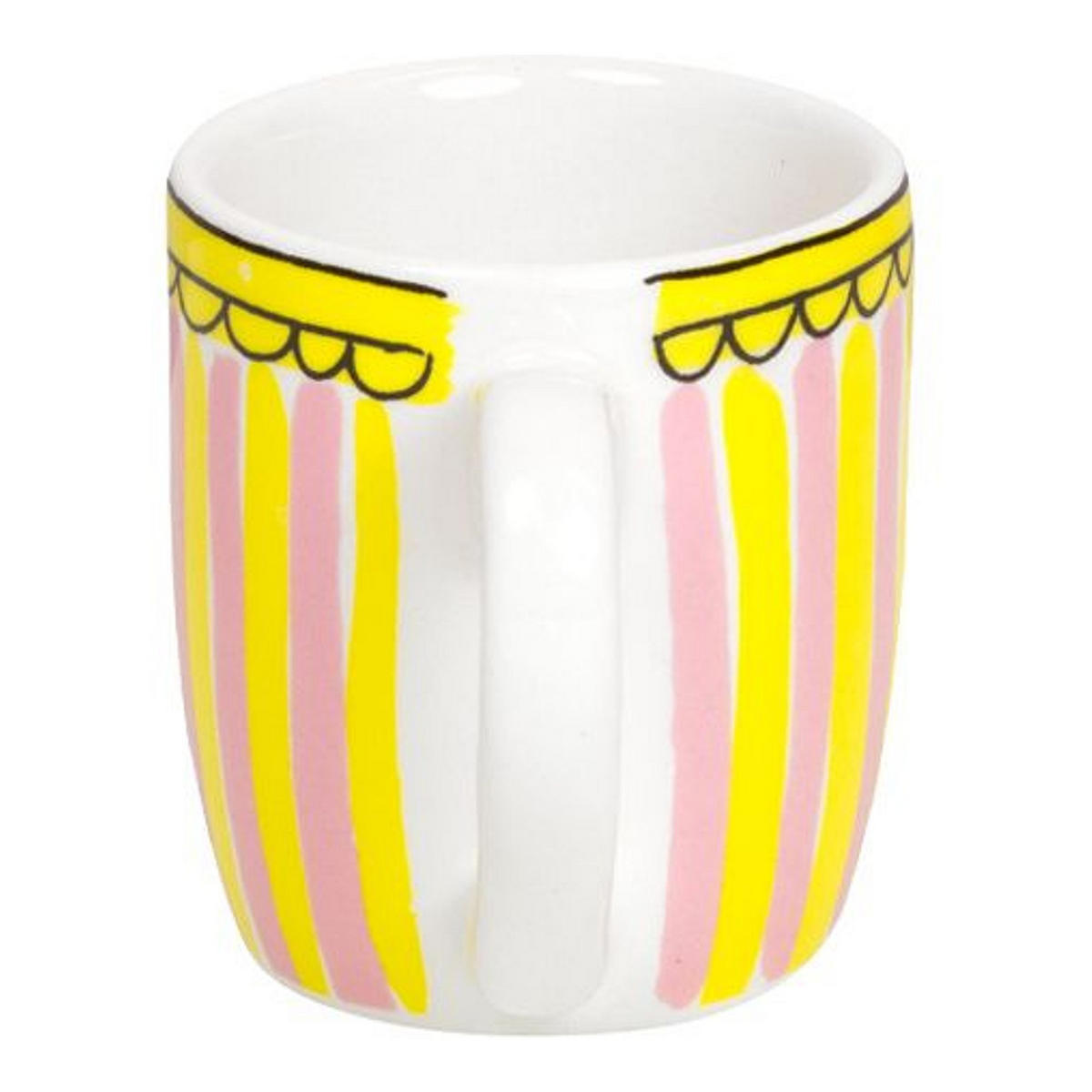 BECHER Streifen GR in Rosa - 50ml - Pink, Keramik (0.05L) - Blond Amsterdam