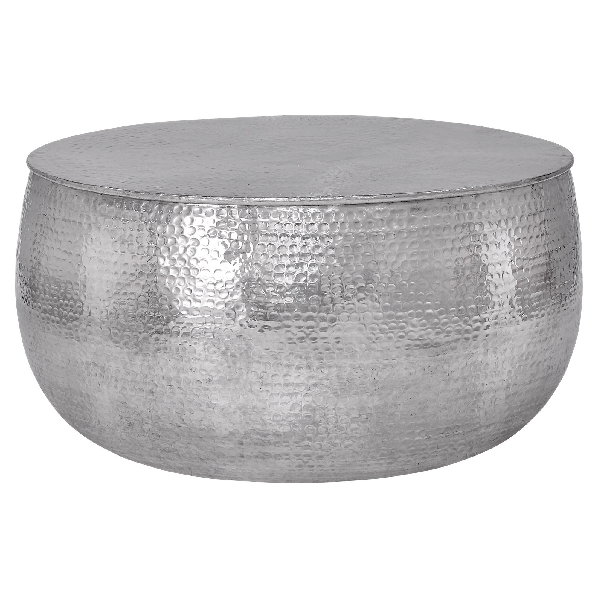COUCHTISCH - Silberfarben, Metall (90/90/45cm) - WOMO-DESIGN