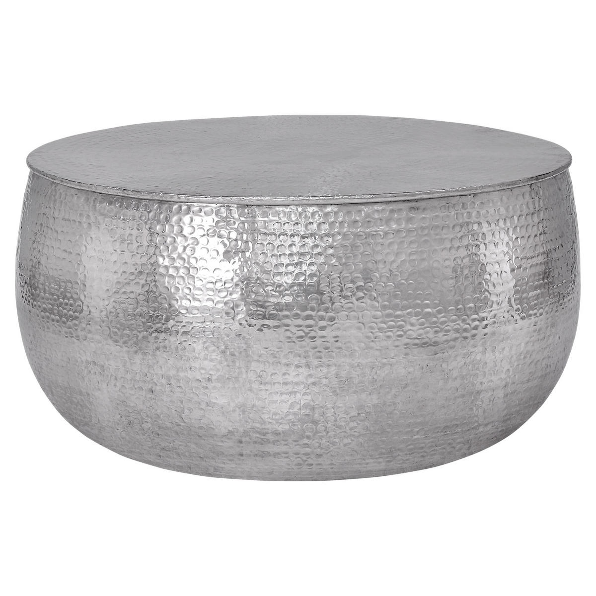 COUCHTISCH - Silberfarben, Metall (90/90/45cm) - WOMO-DESIGN