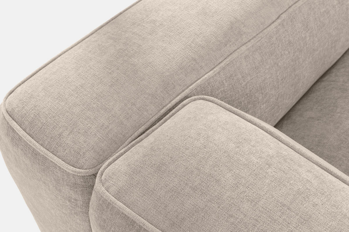 ECKSOFA LINKS FUBBO, Cremig - Creme, Holz/Holzwerkstoff (225/176cm) - KONSIMO®