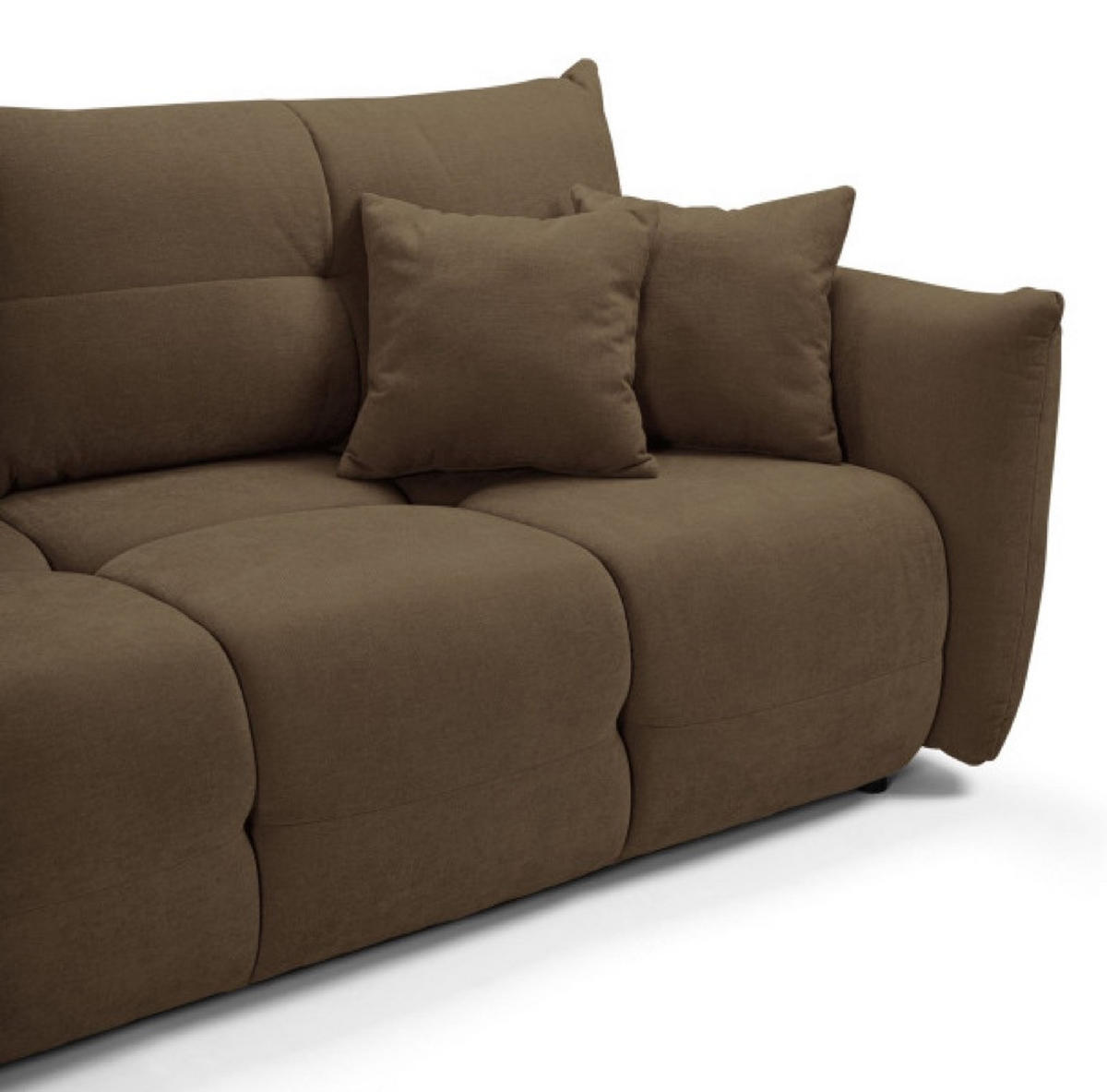 SOFA Braun BASTO Gepolstert Mit Schlaffunktion - Braun, Textil (245/86/110cm) - Sepro Meble