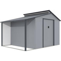 GERÄTESCHUPPEN AUS METALL Madras Grau - Grau, Metall (355/237/257cm) - Habitat Garten