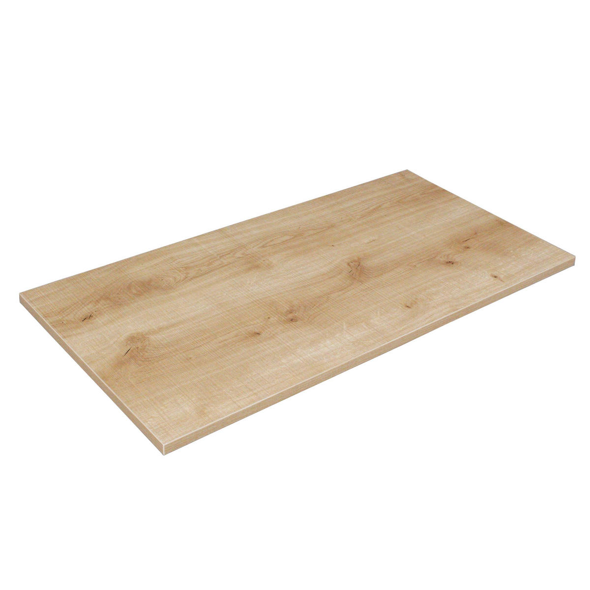 TISCHPLATTE, helles Holz - Beige, Metall (60/120/2.5cm) - Oviala
