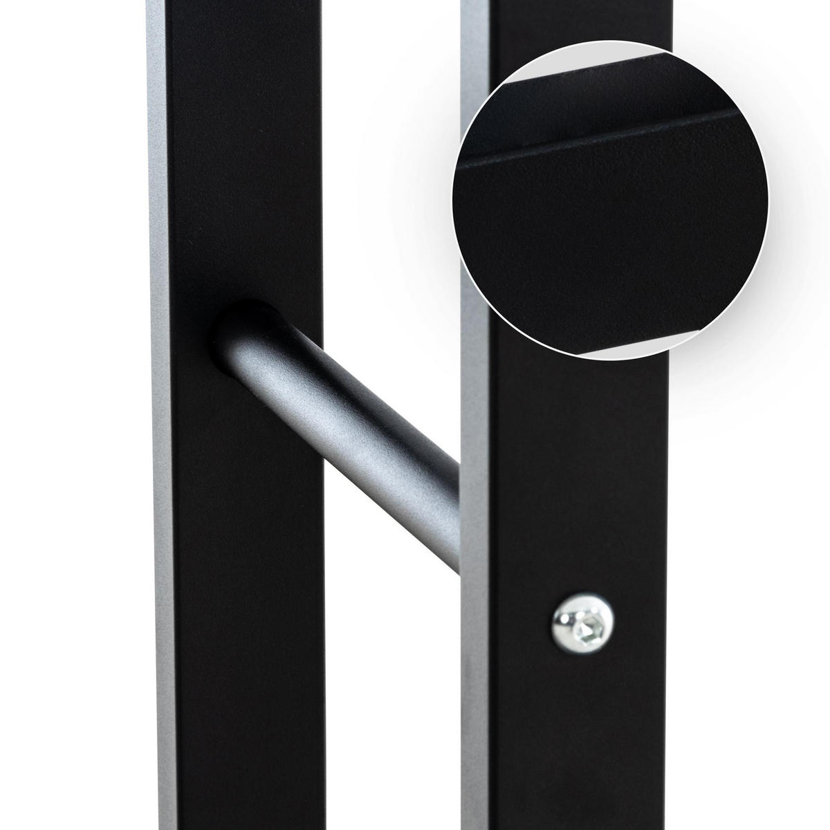 KAMINHOLZREGAL 80/25/150 cm Metall Schwarz - Schwarz, Metall (80/150/25cm) - CLP