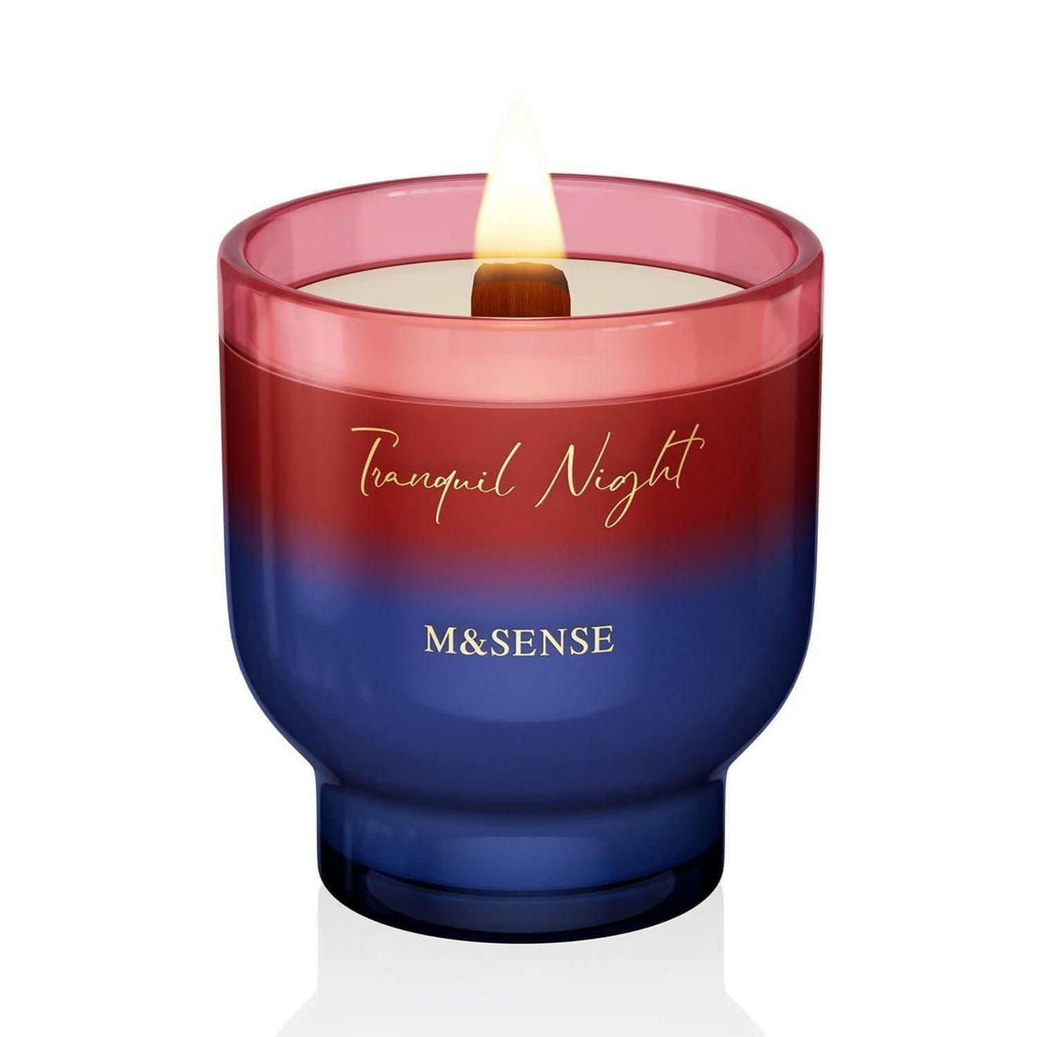 DUFTKERZE Ruhige Nacht Holzdocht 280g - Multicolor, Glas (13.7cm)