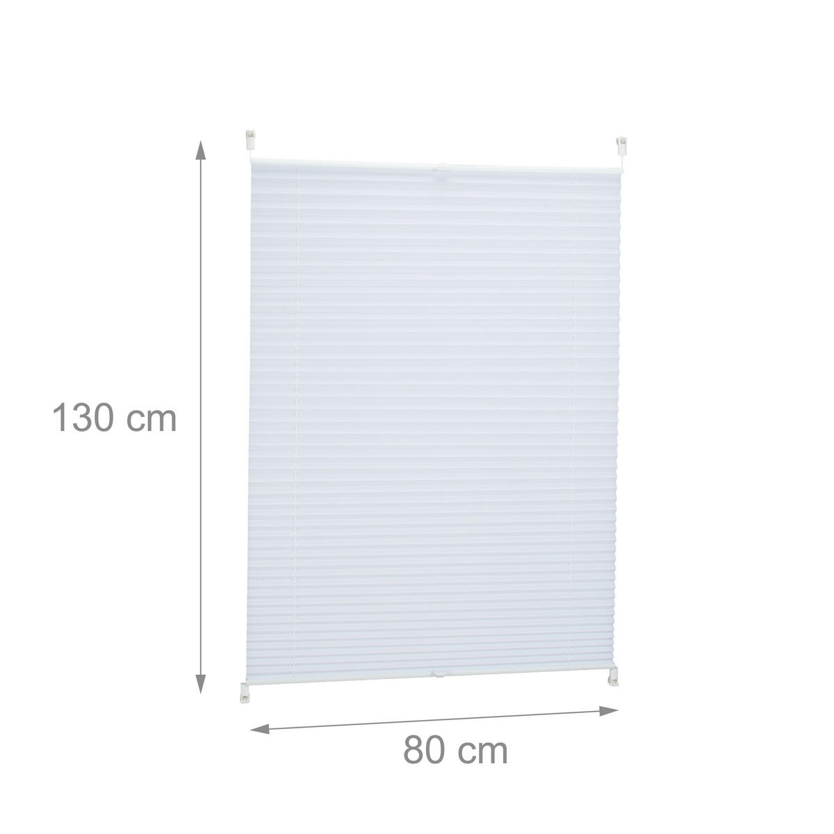 PLISSEE - Weiß, Kunststoff/Textil (80/130/2cm) - Relaxdays
