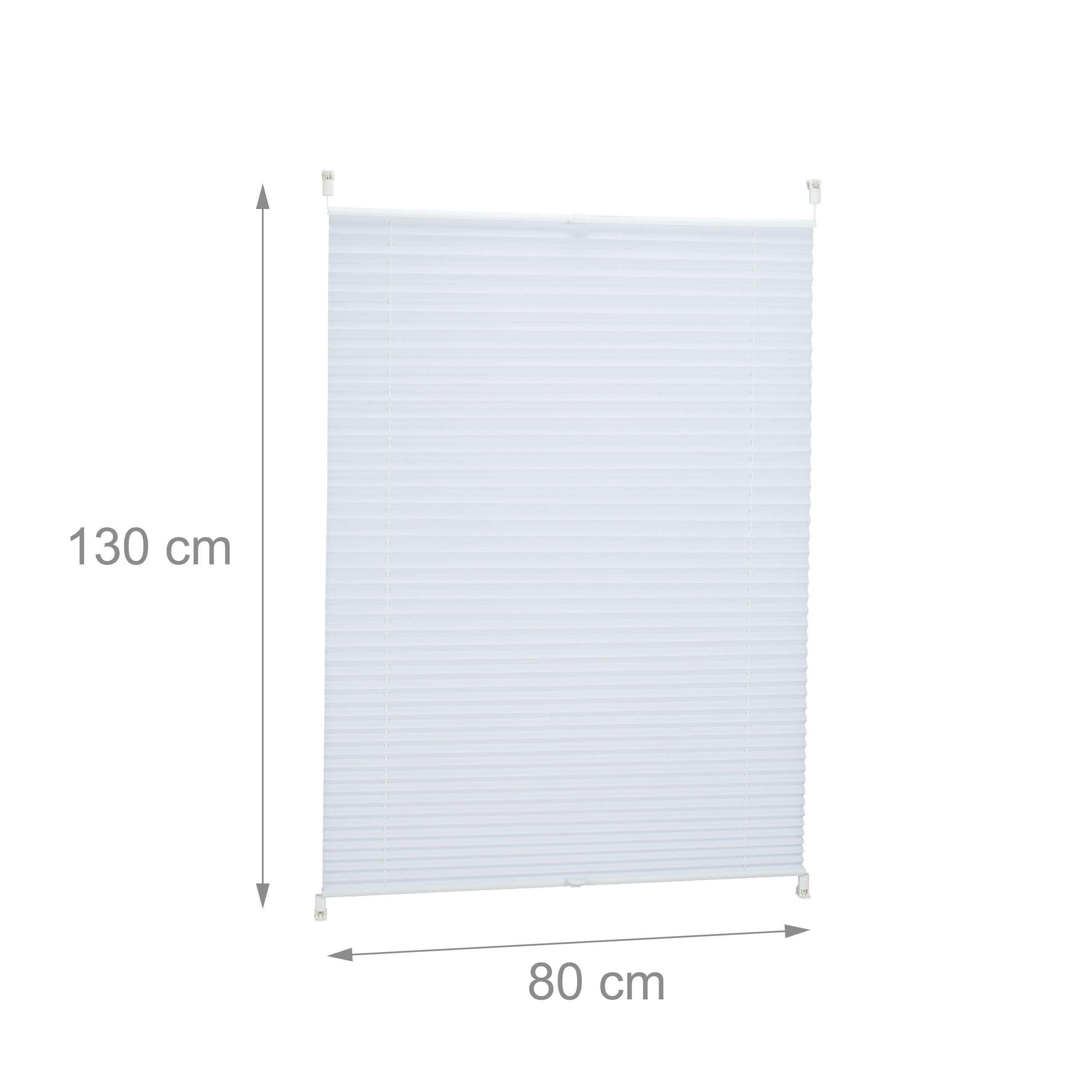Thumbnail - Relaxdays Plissee, Weiß, Kunststoff, 80x130x2 cm, Wohntextilien, Rollos & Jalousien, Plissees