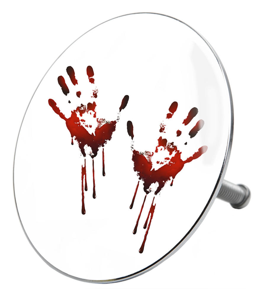 BADEWANNENSTÖPSEL Blood Hands - Weiß, Metall (8/10/10cm) - Sanilo