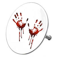 BADEWANNENSTÖPSEL Blood Hands - Weiß, Metall (8/10/10cm) - Sanilo