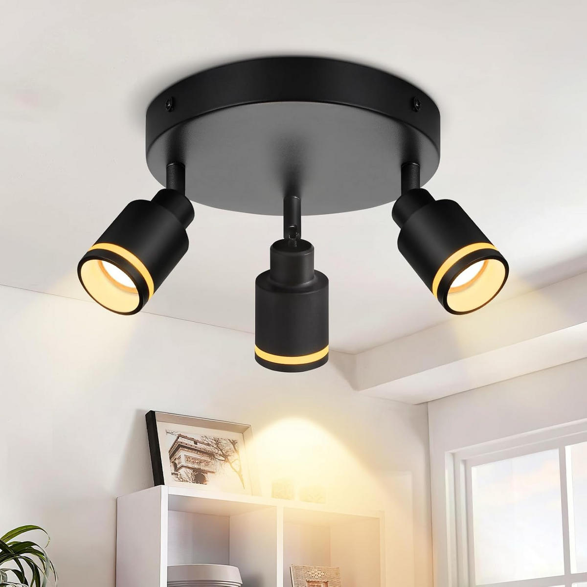 STRAHLER Faszination 3-flammig 20/20/15.7 cm - Schwarz, Metall (20/20/15.7cm) - ZMH