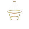 LED-HÄNGELAMPE 3er Ring Gold Ø 150 | 120 | 100cm - Goldfarben, Metall (1.3/150/3.3cm) - s.luce
