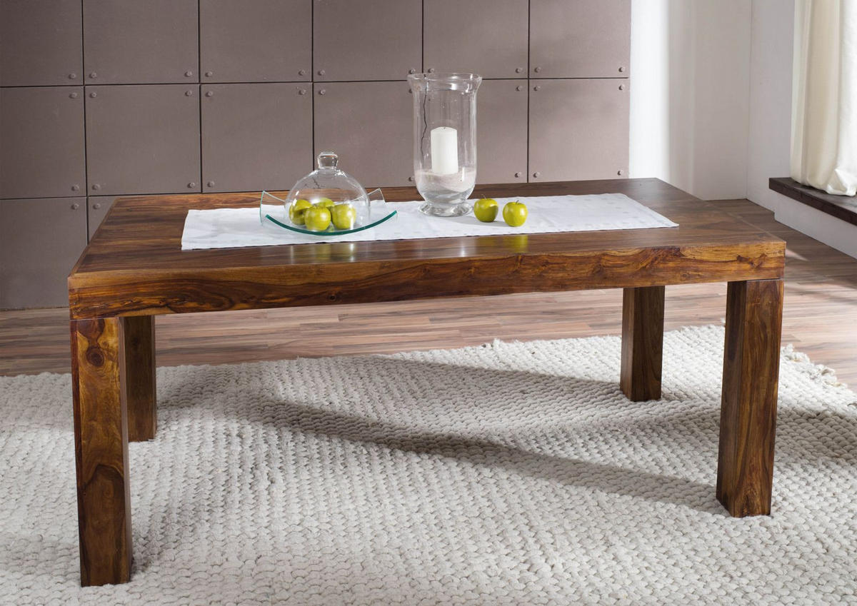 ESSTISCH Sheesham 160x90x76 braun lackiert METRO LIFE #170 - Braun, Holz (160/90/76cm) - Massivmoebel24