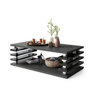 COUCHTISCH rechteckig Anthrazit matt - Schwarz Hochglanz Ablage 120/40/60 cm - Schwarz Hochglanz/Anthrazit, Holzwerkstoff (60/120/40cm) - designimpex