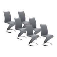 STUHL - 61cm x 49cm - Kunstleder - grau - TWIZY - Grau, Leder (61/100/49cm) - Vente-Unique