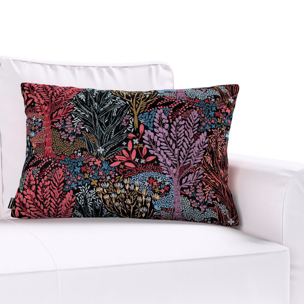 KISSENHÜLLE Intenso schwarz, 47x28 cm - Schwarz, Textil (47/28cm) - Dekoria