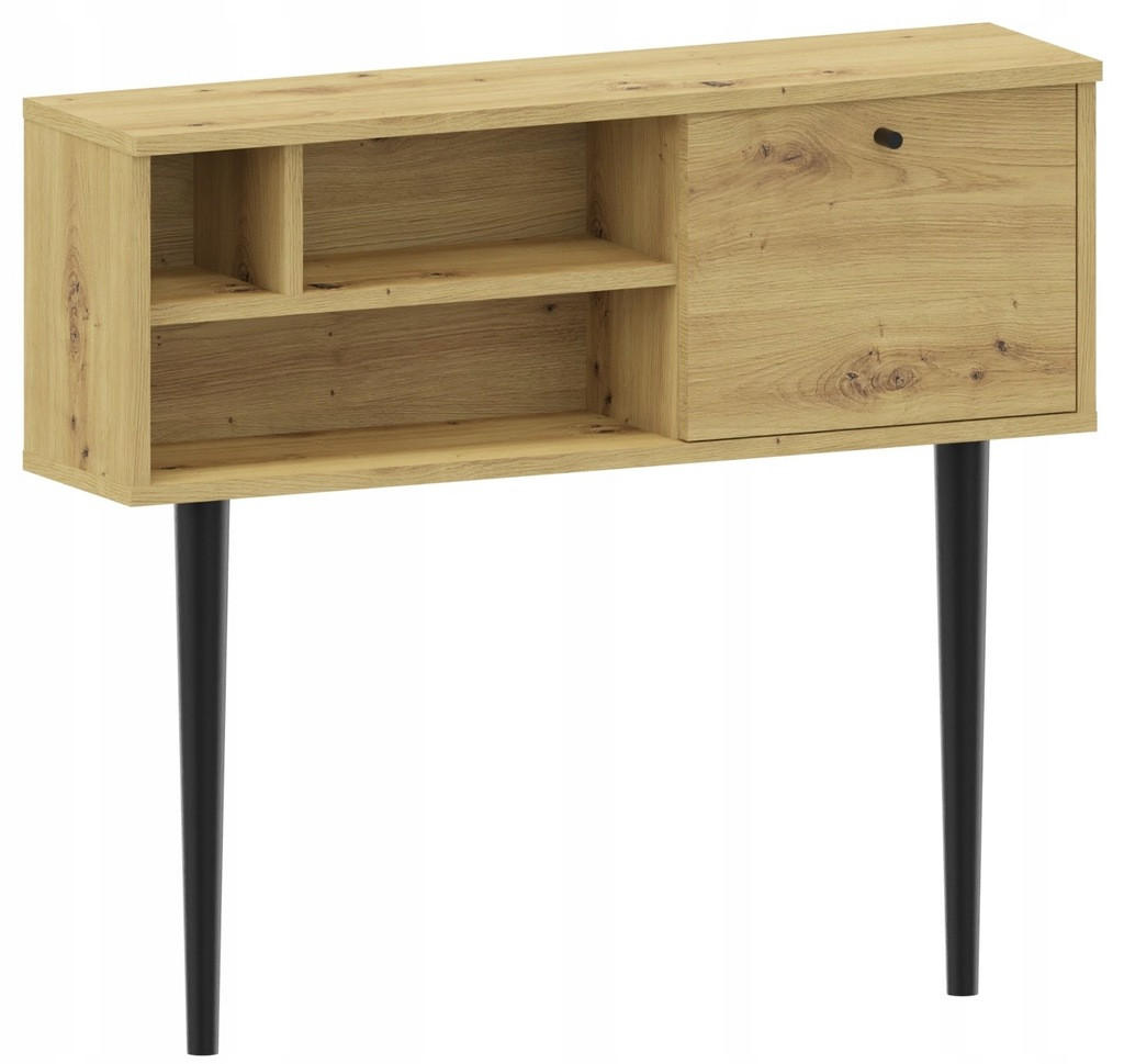 KONSOLE Dotti – Eiche Artisan - Schwarz/Eiche Artisan, Holz (85/75/21cm) - Matkam Möbel