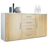 SIDEBOARD Verona Eiche Natur - Eichefarben, Holzwerkstoff (139/72/35cm) - Vladon
