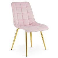 STUHL Hellrosa 49x60 cm SPLIT Samtbezug - Hellrosa, Metall (49/56/60cm)