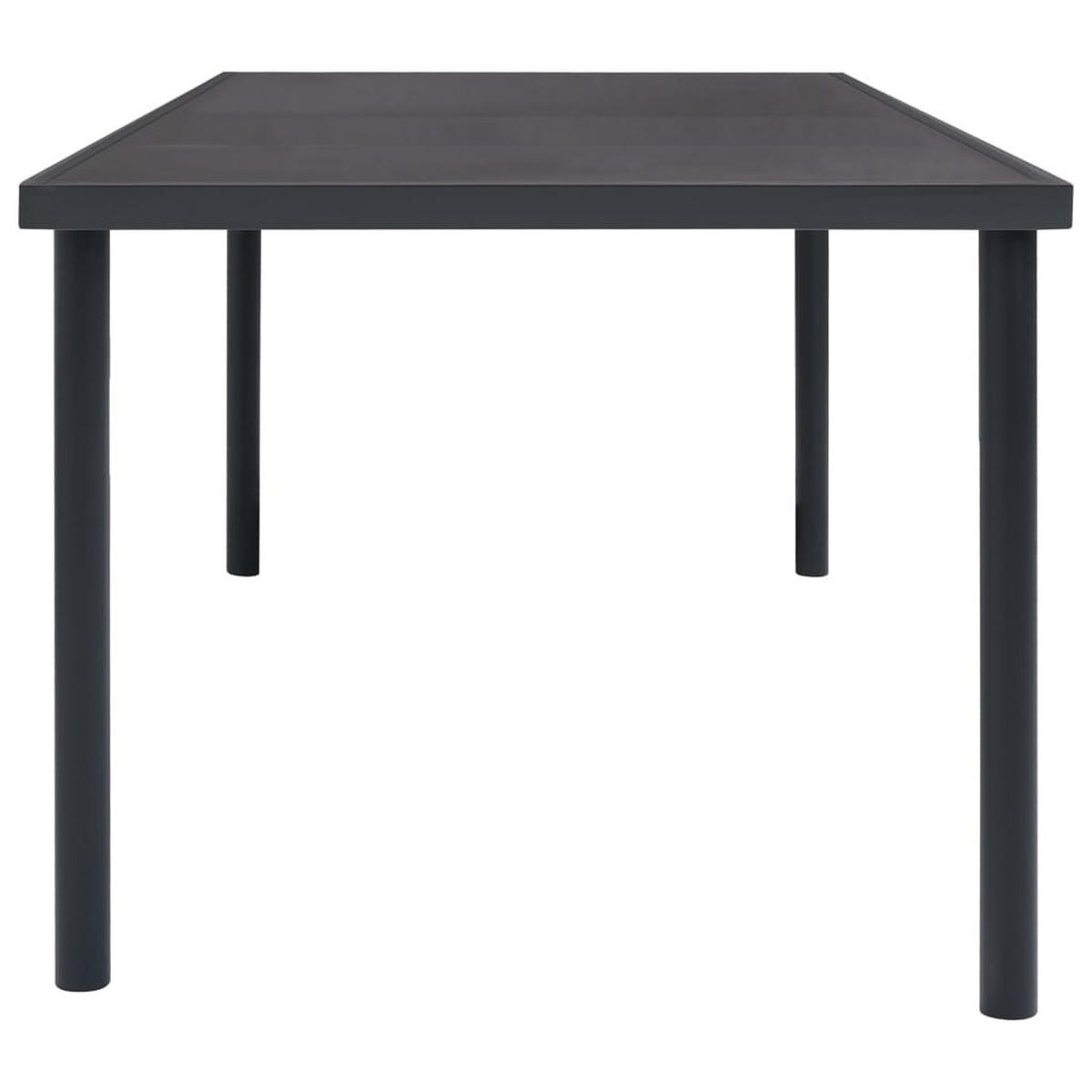 GARTENTISCH Melo Anthrazit 150x90x74 cm Stahl - Anthrazit, Metall (150/90/74cm) - DELUKE